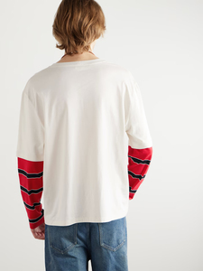 Personalización de alta calidad Bordado de peso pesado Impresión de manga larga 100% Camiseta estampada de algodón - Product Image 3