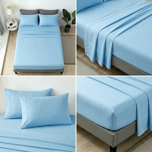 Luxury Soft Microfiber 4Pcs Bedding Set Lightweight Breathable <strong>Bed</strong> Linen Set for Single <strong>Double</strong> King <strong>Bed</strong> - Product Image 2