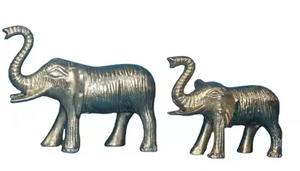 Nordique Art déco métal artisanat éléphant tigre Figurines fonte d'aluminium finition dorée maison Festival décor bureau directement - Product Image 4