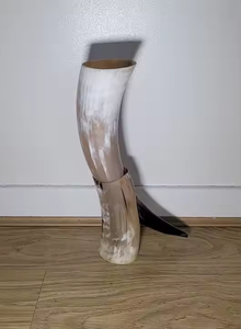 Corne à boire viking artisanale de qualité supérieure, écologique, forme naturelle, corne de buffle, design moderne, occasion de fête de vin - Product Image 3