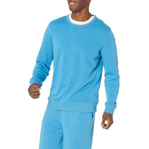 Nouveaux sweats à manches longues pour hommes en coton premium à col rond, personnalisés avec logo privé, imprimés, solides, pour l'automne, 400+ GSM, vente en gros - Product Image 4