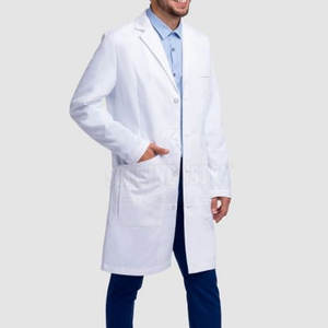 Ventes chaudes, blouses de laboratoire blanches de haute qualité en gros, modèles pour femmes, coton, polyester, tricot, blouse de laboratoire médicale anti-poussière - Product Image 3