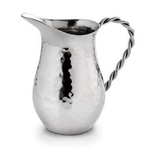 Vaso de acero inoxidable de una sola pared, jarra para servir agua martillada con pulido de espejo plateado, precio al por mayor - Product Image 5