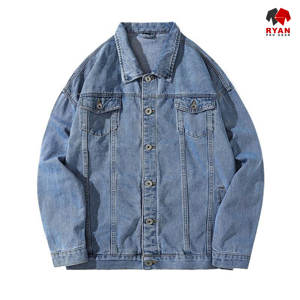 Veste en jean tricotée pour homme Ryan Pro Gear, personnalisée, fermeture boutonnée confortable, logo personnalisé, style uni, imperméable - Product Image 1