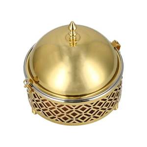 Marmite arabe en bois de qualité supérieure, faite à la main, de luxe, en forme de casserole, pour table, chauffe-plats de cuisine, couvercle en acier inoxydable, écologique - Product Image 5