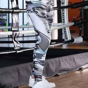 Pantalones de compresión para hombre, elásticos, para correr, gimnasio, pantalones ajustados de secado rápido con diseño y tamaño impresos personalizados - Product Image 6