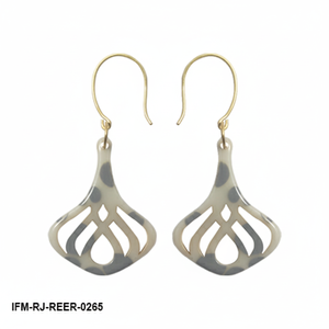 Ensemble de bijoux en résine marbrée artisanale, rose poussiéreux et crème, pendentif ovale et boucles d'oreilles assorties, cadeau pour elle - Product Image 3