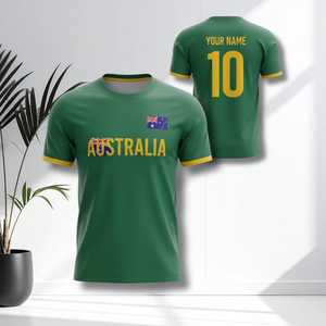 Set di Maglie da Calcio Ispirate all'Australia con Nome e Numero Personalizzati, Maglie per Tifosi per il Giorno della Partita, Accessori Personalizzabili - Product Image 1