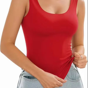 Custom Women's Knitted Tank <b>Top</b> for Gym Fitness Summer Athletic <b>Racer</b> Back Design Personalized Fitness Tank <b>Top</b> - Product Image 1