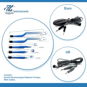 Juego de Instrumentos de Pinzas Bipolares Angulares Rectas de Estilo Europeo, Punta Angulada de 0.5-2.0 mm, Tamaños de 18 cm de Longitud para Microcirugía - Product Image 5