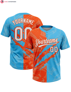 Jersey de dos botones de béisbol y softbol de alta calidad personalizado 2025, ropa de equipo Premium para todos los jugadores - Product Image 1