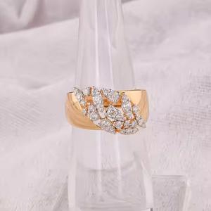 Anillo de Bodas de compromiso de oro amarillo de 10K/14K/18K de diamante cultivado en laboratorio de corte redondo clásico de suministro directo de fábrica para mujer - Product Image 4