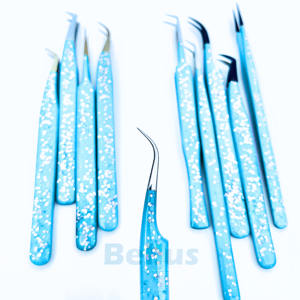 Pince à cils abordable en acier inoxydable Pointe pointue Fibre Grip Outil d'extension de cils de haute qualité pour les salons de beauté - Product Image 4