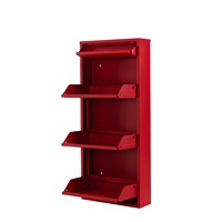 5003+ Plus Moderno Zapatero Extensible de Acero Inoxidable, Mueble para el Hogar, Sala de Estar, Entrada, Montaje en Pared, Ecológico, Origen Turquía