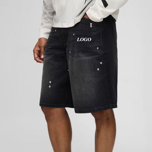 Option de logo personnalisé pour hommes, parfait pour la collection d'été tendance, short élégant pour hommes en tissu mélangé de coton, design tendance, respirant, 2026 - Product Image 1