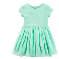 Gaun Kasual Wanita Musim Panas 100% Katun Lengan Pendek Rajutan Bordir Desain Sederhana Panjang Selutut