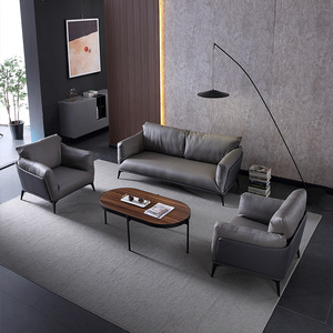 Sofá de Cuero Moderno Personalizable de Alta Calidad, Tres Plazas, Minimalista, para Oficina, Hogar, Hospital, Taller, Comedor, Sala de Estar, Apartamento - Product Image 1