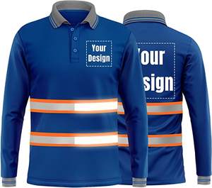 Tráfico DE SEGURIDAD reflectante de alta calidad para camisa de manga corta para hombres con logotipo personalizado sólido 100% algodón - Product Image 4