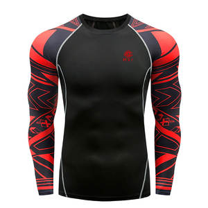Rashguard de manga larga para hombres nuevos para adultos Spandex/poliéster transpirable al por mayor Rash Guards - Product Image 1