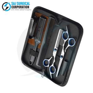 ชุดช่างตัดผม5ชิ้นแนววินเทจแบบพรีเมี่ยมสไตล์เยอรมันกรรไกรผอมบางหวีสแตนเลสแบบหรูหราตัดแต่งขนด้วยมือ - Product Image 4