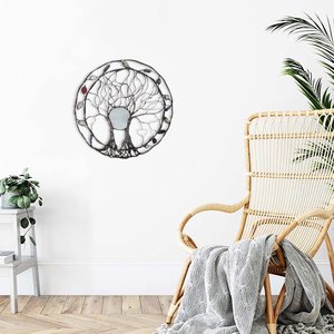 Paysage décoratif intérieur arbre de vie cadre rond cadre d'art mural en métal vente en gros exclusif qualité artisanat métal arts exportation - Product Image 1