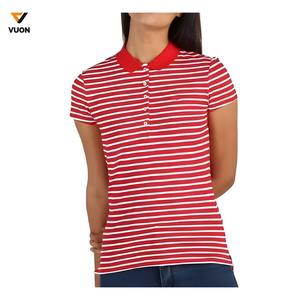 เสื้อโปโล220 GSM กันรอยยับสำหรับผู้หญิง, ผ้าฝ้ายระบายอากาศได้ดีดีไซน์ถักสำหรับผู้ใหญ่ฤดูร้อนกลางแจ้ง - Product Image 5