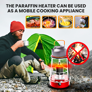 CALENTADOR DE QUEROSENO DE ALADDIN EXTRALINK, potencia de calefacción de 4,6 L, 2600W, se puede utilizar como fuente de luz - Product Image 5