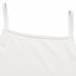 Custom Tank <strong>Top</strong> 92% Cotton 8% Spandex White Skinny Fit Spaghetti Strap Sleeveless Solid Color <strong>for</strong> Wholesale <strong>Women</strong> - Product Image 4