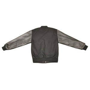 Chaqueta de cuero universitario de invierno con cuello de pie largo estilo Letterman de lana-Hecho en Pakistán - Product Image 2