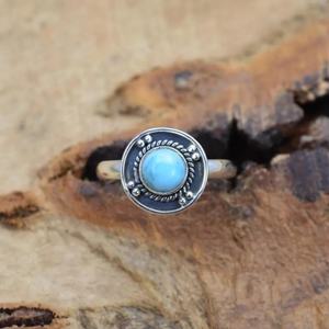 Aqua Chalcedony Bezel Setting Wedding Gift Women 925 Sterling Silver <b>Rings</b> <b>Indian</b> Handmade Jewelry Bulk Wholesale Suppliers - Product Image 3