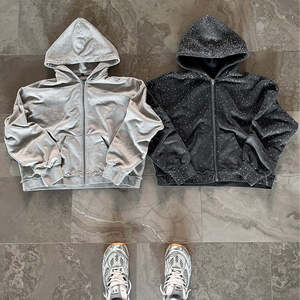 Sudaderas con Pedrería Personalizadas Unisex de Estilo Casual para Hombre, Sudaderas Básicas de Algodón Mezclado con Pedrería en Toda la Prenda - Product Image 3