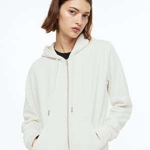 Sudaderas con capucha de mujer de algodón 100% de alta calidad al mejor precio estilo de invierno con cremallera y cuello con capucha - Product Image 1