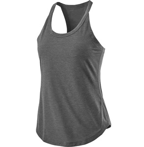 Female Fashion High Quality Quick Dry Breathable Cotton/Polyester Fitness Yoga Tank Top Sleeveless <b>Women</b> Custom Logo Front/<b>Back</b> - Product Image 4