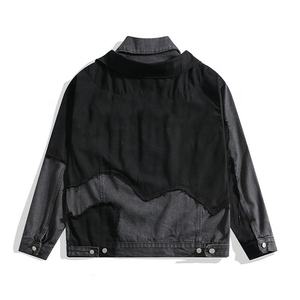 Veste en jean pour homme personnalisée 100% coton Nouvelle OEM Respirante Manches longues Vêtement d'extérieur d'hiver Lavée en fourrure de mouton Style décontracté uni - Product Image 4