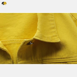 Veste en jean de haute qualité pour hommes conçue sur mesure, souple et durable, avec logo, options de taille, style streetwear pour l'hiver, tissu de 100 grammes - Product Image 4