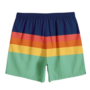 Pantalones cortos de baño ligeros esenciales para hombre, multicolor, cintura media, lona, botón frontal, cierre de mosca, estilo informal, servicio OEM disponible - Product Image 2