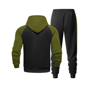 Survêtements personnalisés de haute qualité pour hommes, survêtements de printemps solides, en coton éponge français, délavés à l'acide, sweats à capuche délavés au soleil, pantalons de survêtement - Product Image 5