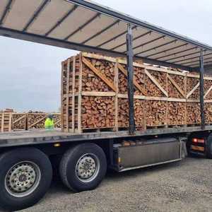 Bûches de bois de chauffage de qualité supérieure, séchées au four et assaisonnées, en bois dur varié, y compris chêne, épicéa, pin, teck, eucalyptus, bouleau frais, bois de meubles - Product Image 4