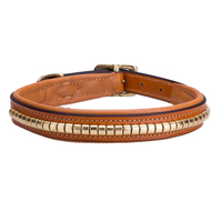 Collier de luxe pour animaux de compagnie colliers de chien en cuir véritable végétalien classique imperméable personnalisé pour petits chiens moyens grands fabricant