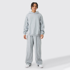 2025 Winter Acid Wash Tracksuit for Men-Customizable Colors & Logo 100% Cotton OEM Service Breathable Design - Product Image 1