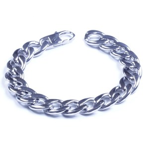 Bracelet manchette en acier inoxydable pour homme, style motard et cowboy, couleur argent, par le vendeur américain SL17 - Product Image 1