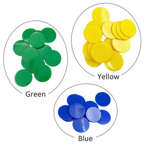 1000Pcs 4 Colors 1 Inch Plastic Math Disc - Product Image 5