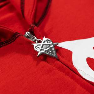 Sudadera con capucha personalizada OEM de alta calidad para hombre de invierno de punto sólido con cremallera polar con impresión de descarga - Product Image 3