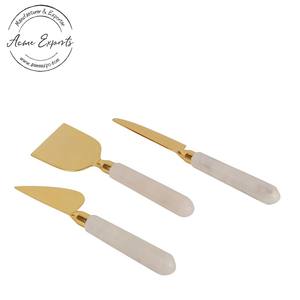 Elegante juego de esparcidor de queso con acabado dorado, cuchillo de Metal hecho a mano con asas de resina para servir en el hogar y decoración de mesa - Product Image 5