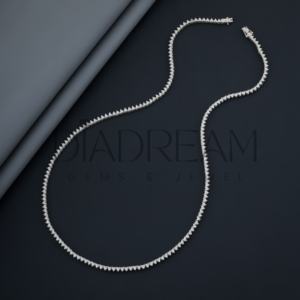 Cadena de tenis de diamante cultivado Leb de corte personalizable Hip Hop de plata 925 de alta calidad, joyería elegante personalizada, compromisos de bodas - Product Image 1