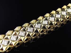 Design unique Hip Hop Style S925 Sterling Silver avec Moissanite Round Diamond Bracelet Cadeau pour lui - Product Image 5