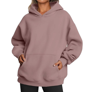 Sudaderas de lana de gran tamaño para mujer unisex con logotipo bordado Patrón sólido con capucha personalizado Suministro ODM por fabricante - Product Image 6