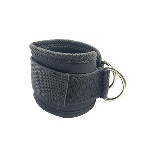 Sangles de poignet de cheville en néoprène rembourrées avec logo personnalisé avec anneau en D Fessier Kickback Sports Cable Machine Exercise Protection - Product Image 4