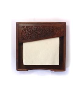 Servilletero de madera Colección de desplazamiento plano, Servilletero de barra para mesas, Soporte de pañuelos de vajilla, Dispensador de servilletas de granja - Product Image 1