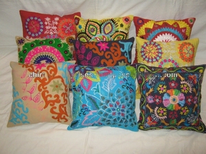 Personalized 18x18 Inch Cotton Cushion <b>Cover</b> with Geometric Embroidery High Quality <b>Pillow</b> Case for Home Hotel Woven Technique - Product Image 2